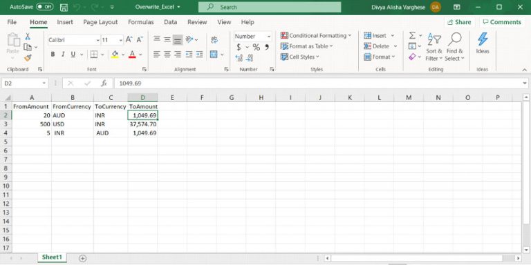 Overwriting data in excel file - OpenBots